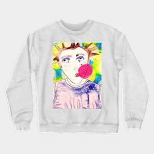 Bubble Gum Punk Chick Crewneck Sweatshirt